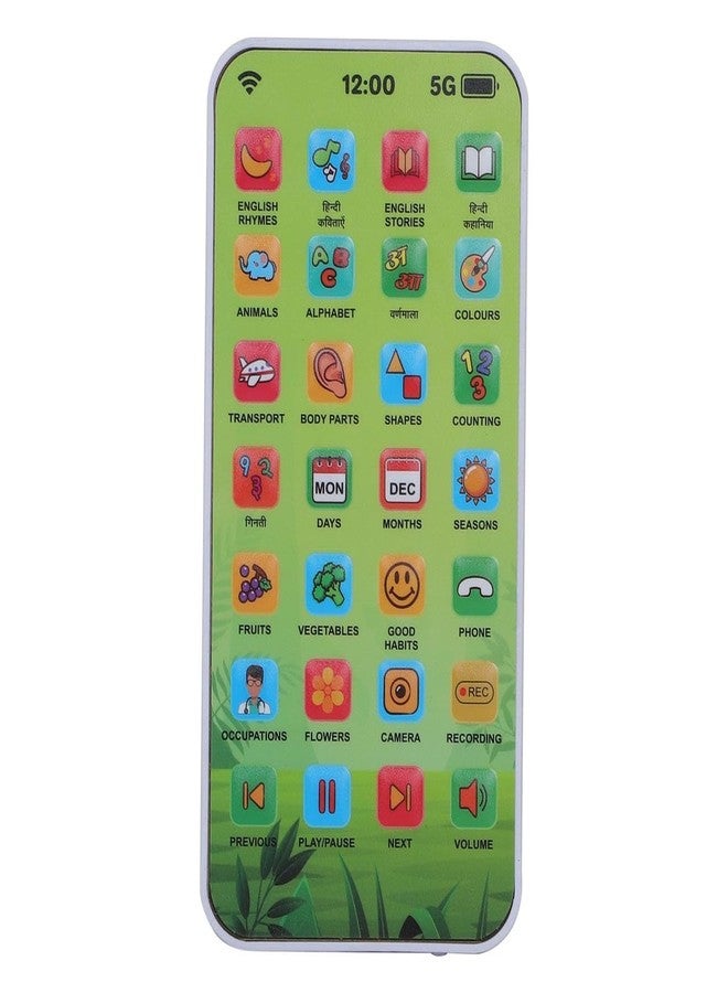 Eksploe Play Craft EduPhone Educational Type-C Rechargeable Musical Toy 28 Functions Recording, Alphabet, Numbers, Varnmala, Animal Sounds, Nursery Rhymes in English & Hindi - Image 5